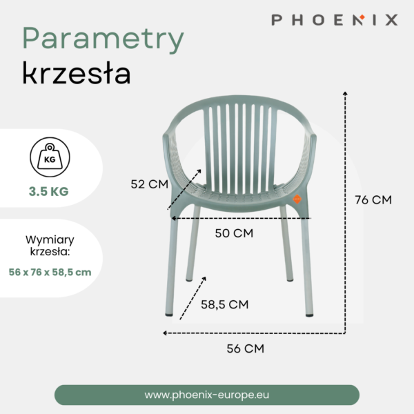 Phoenix Mint Garden Chair Green Galle - Image 3