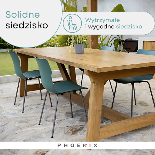 Phoenix DUO Tube Krzesło do salonu, jadalni Ruby - obrazek 4