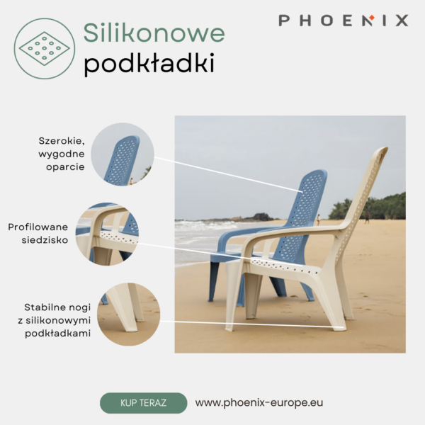 Phoenix Breeze Leżak ogrodowy Beige - obrazek 7