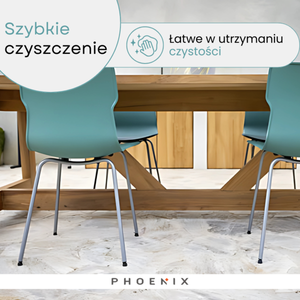 Phoenix DUO Tube Krzesło do salonu, jadalni Ruby - obrazek 8