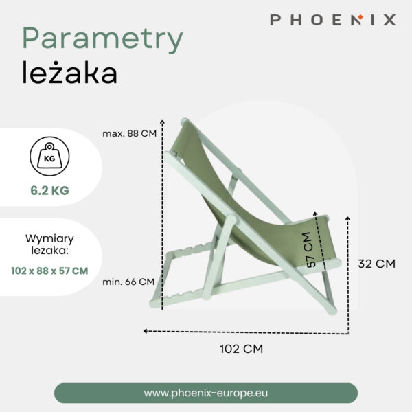 Phoenix Nap Leżak ogrodowy Flamingo - obrazek 3