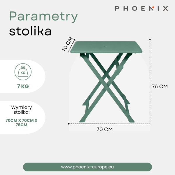 Phoenix Flip Stolik składany Grape - obrazek 3