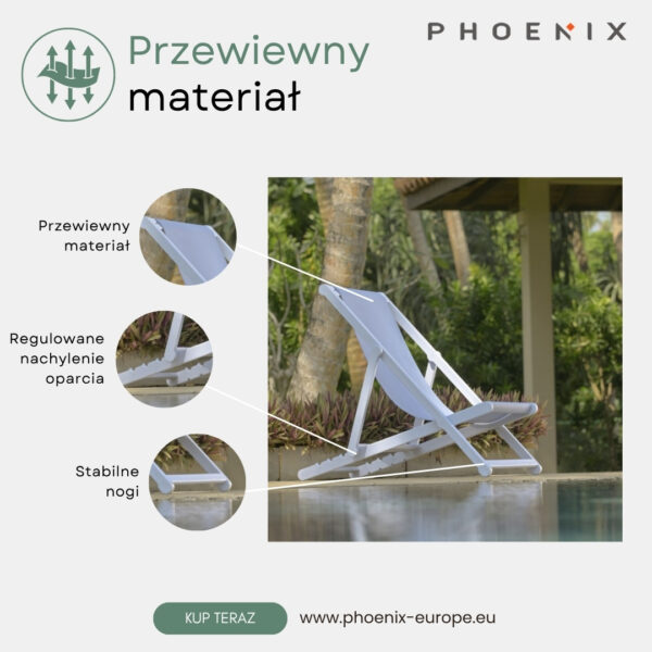 Phoenix Nap Leżak ogrodowy Flamingo - obrazek 6